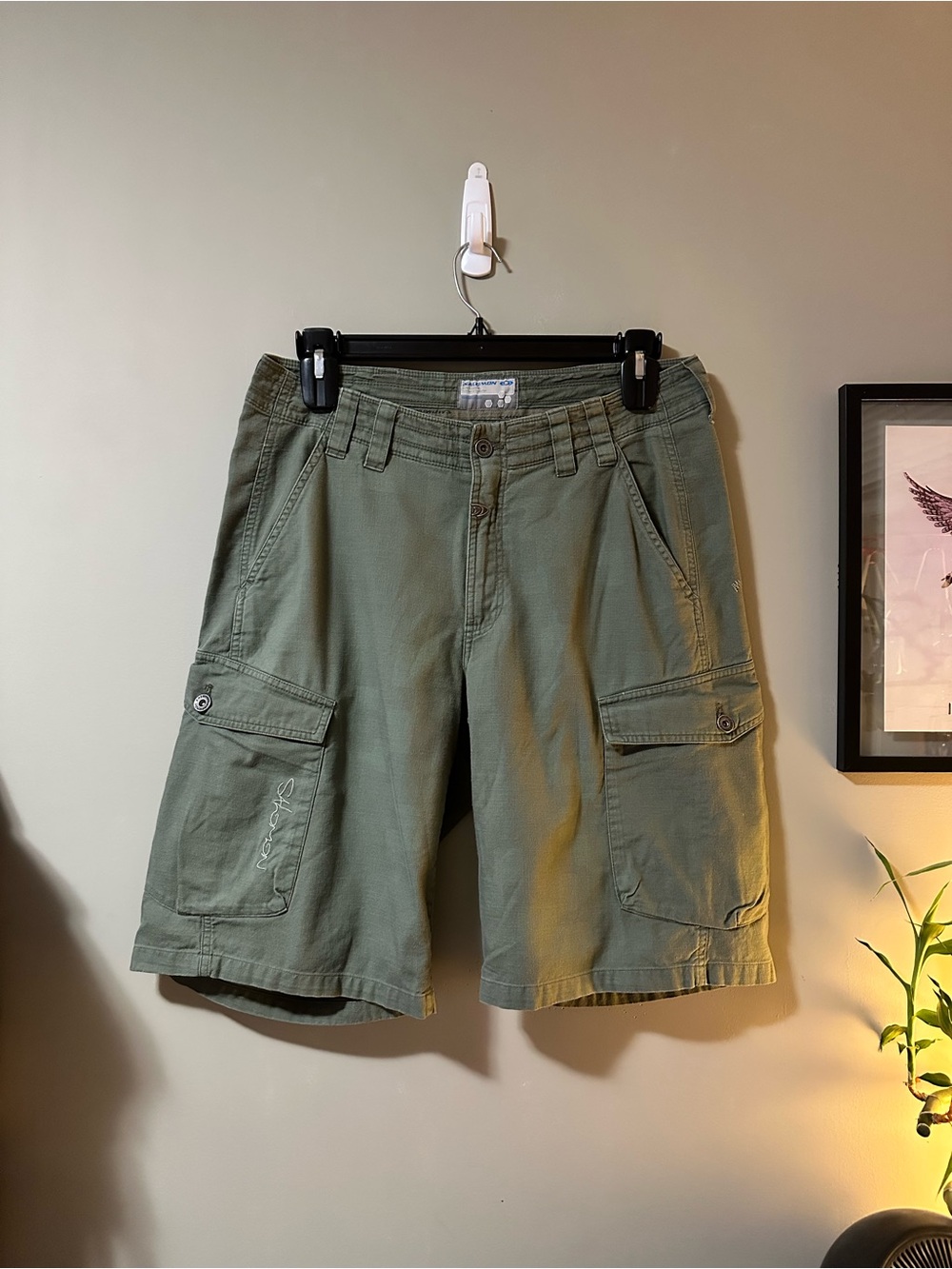 Men's Salomon Olive Green Cargo Shorts